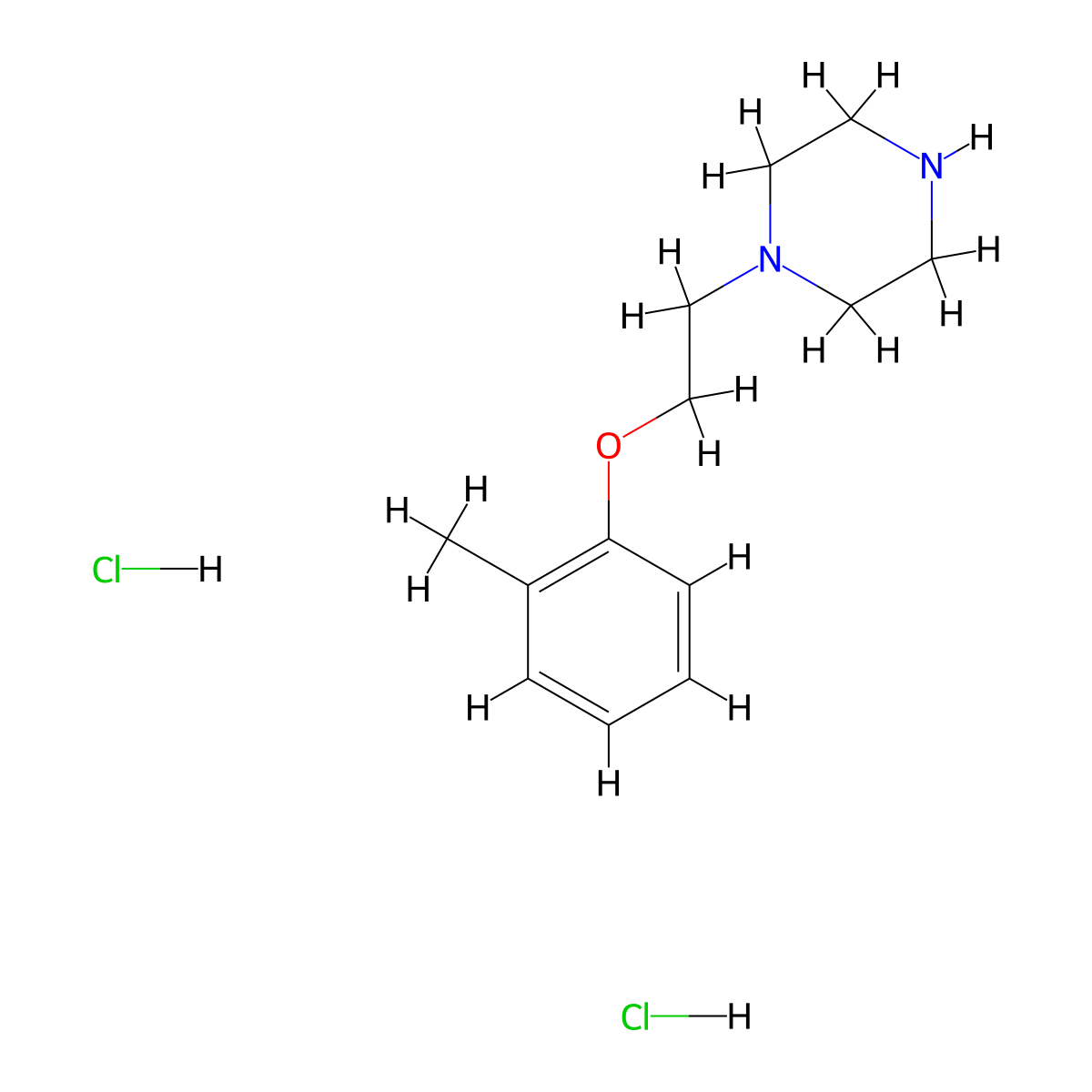 1-[2-(2-Methylphenoxy)ethyl]piperazine dihydrochloride molecular structure, CAS 479669-59-5