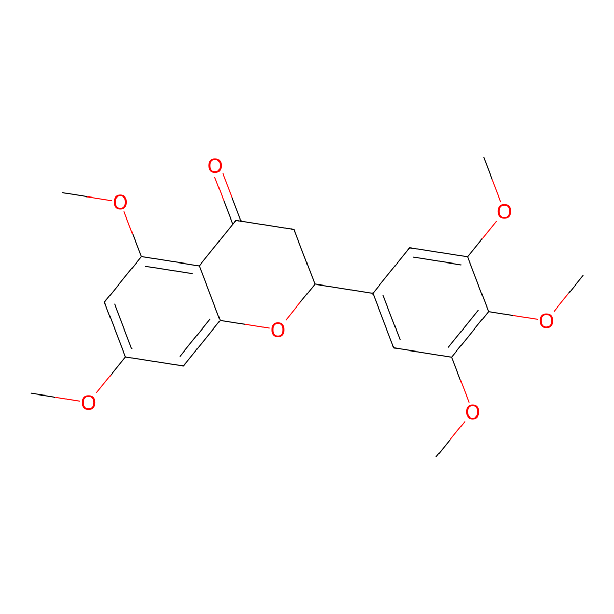 5,7,3',4',5'-Pentamethoxyflavanone molecular structure, CAS 479672-30-5