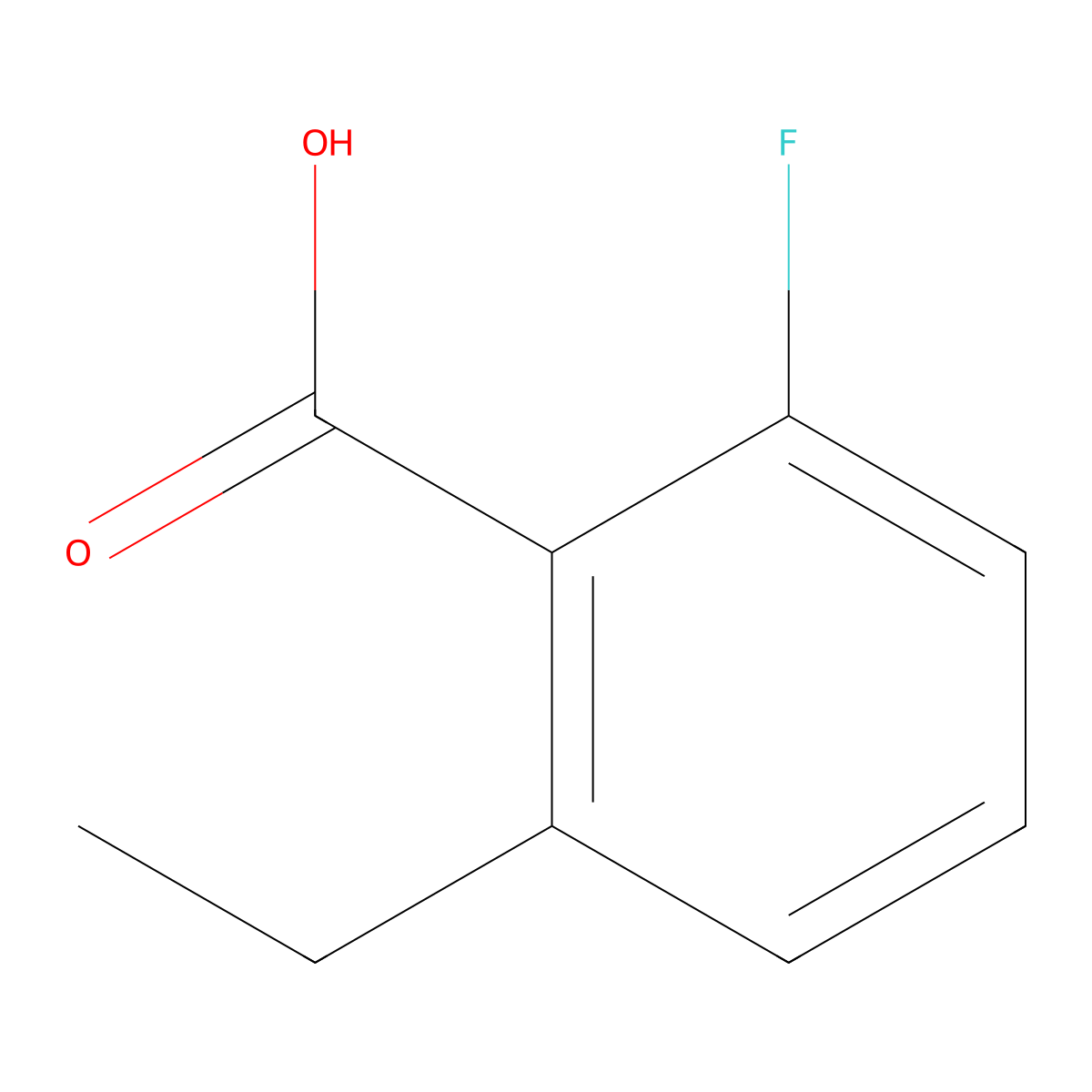 2-Ethyl-6-fluorobenzoic acid molecular structure, CAS 479676-22-7