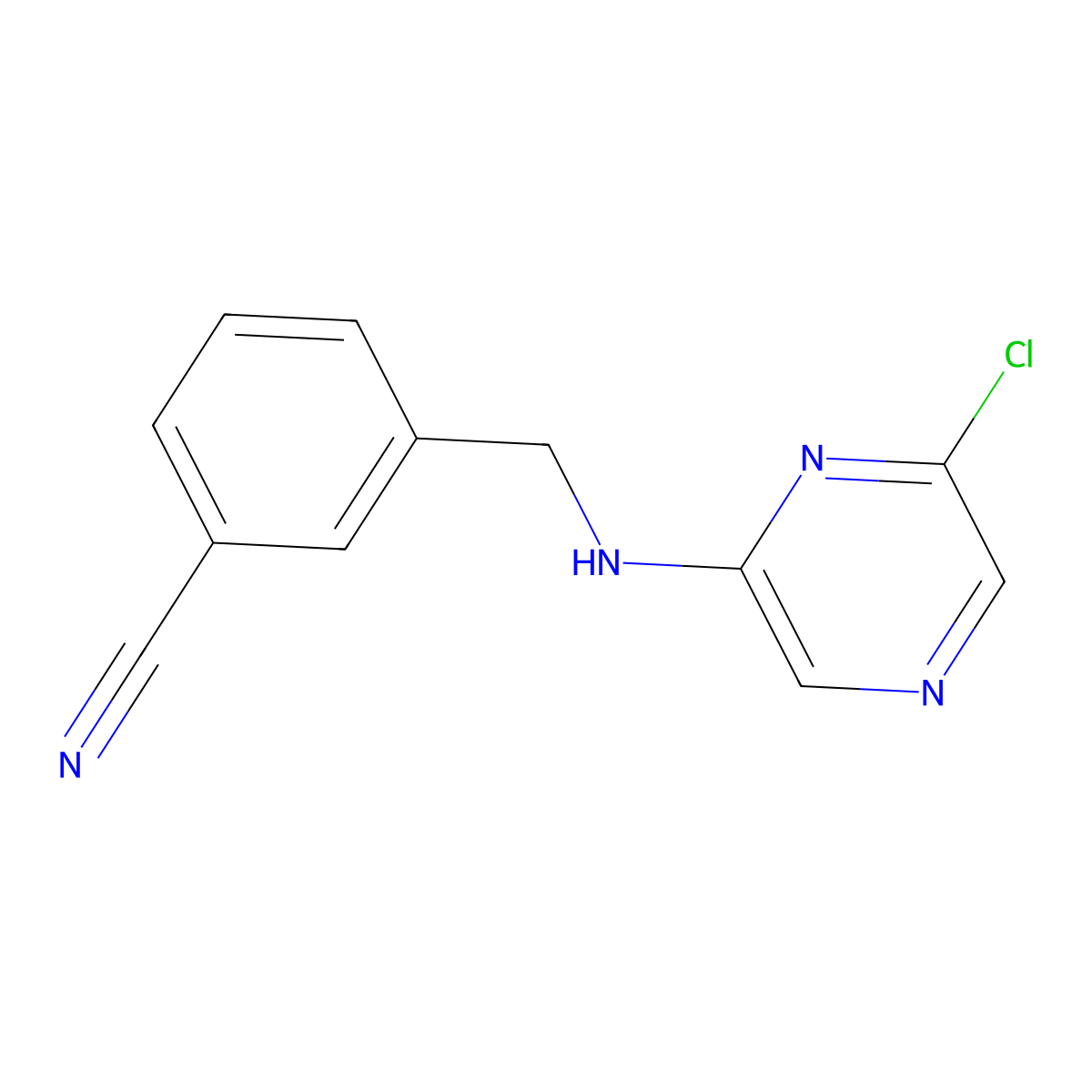 3-[(6-Chloro-pyrazin-2-ylamino)-methyl]-benzonitrile molecular structure, CAS 479685-47-7