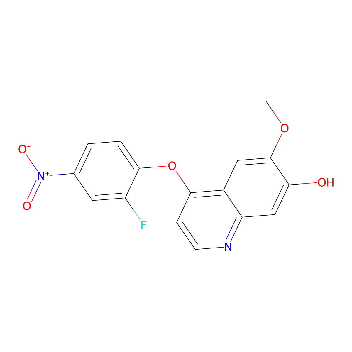 4-(2-Fluoro-4-nitrophenoxy)-7-hydroxy-6-methoxyquinoline molecular structure, CAS 479690-08-9
