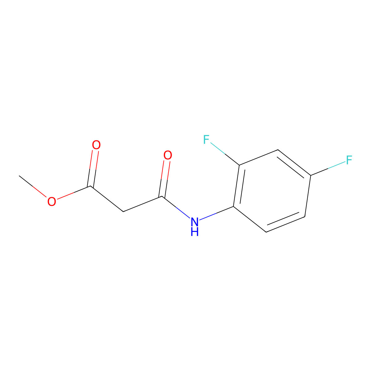 Methyl 2-[(2,4-difluorophenyl)carbamoyl]acetate molecular structure, CAS 479690-12-5