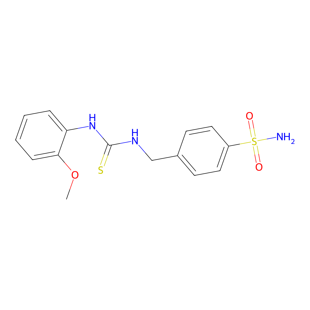 4-({[(2-Methoxyanilino)carbothioyl]amino}methyl)benzenesulfonamide molecular structure, CAS 479714-12-0