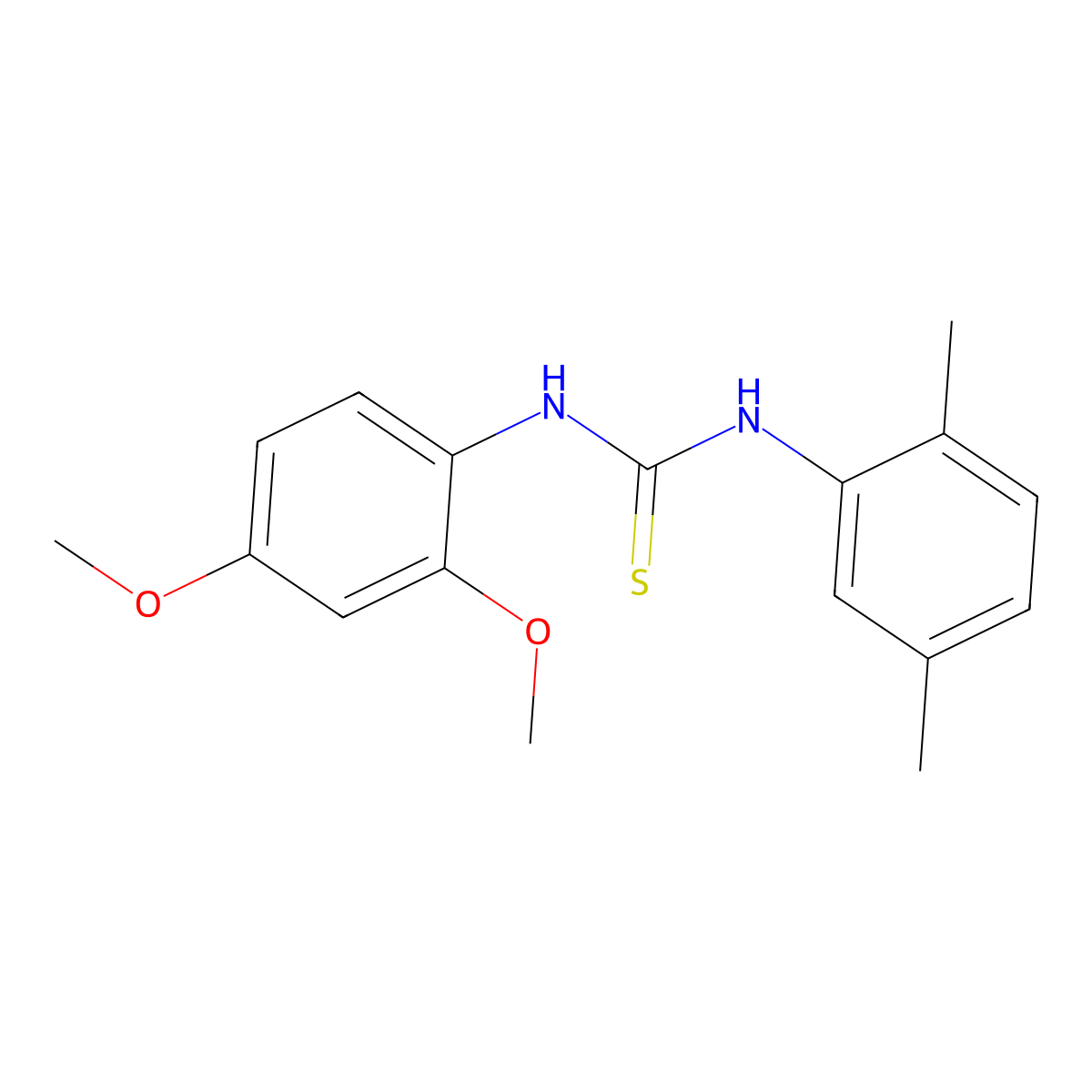 1-(2,4-Dimethoxyphenyl)-3-(2,5-dimethylphenyl)thiourea molecular structure, CAS 479718-20-2