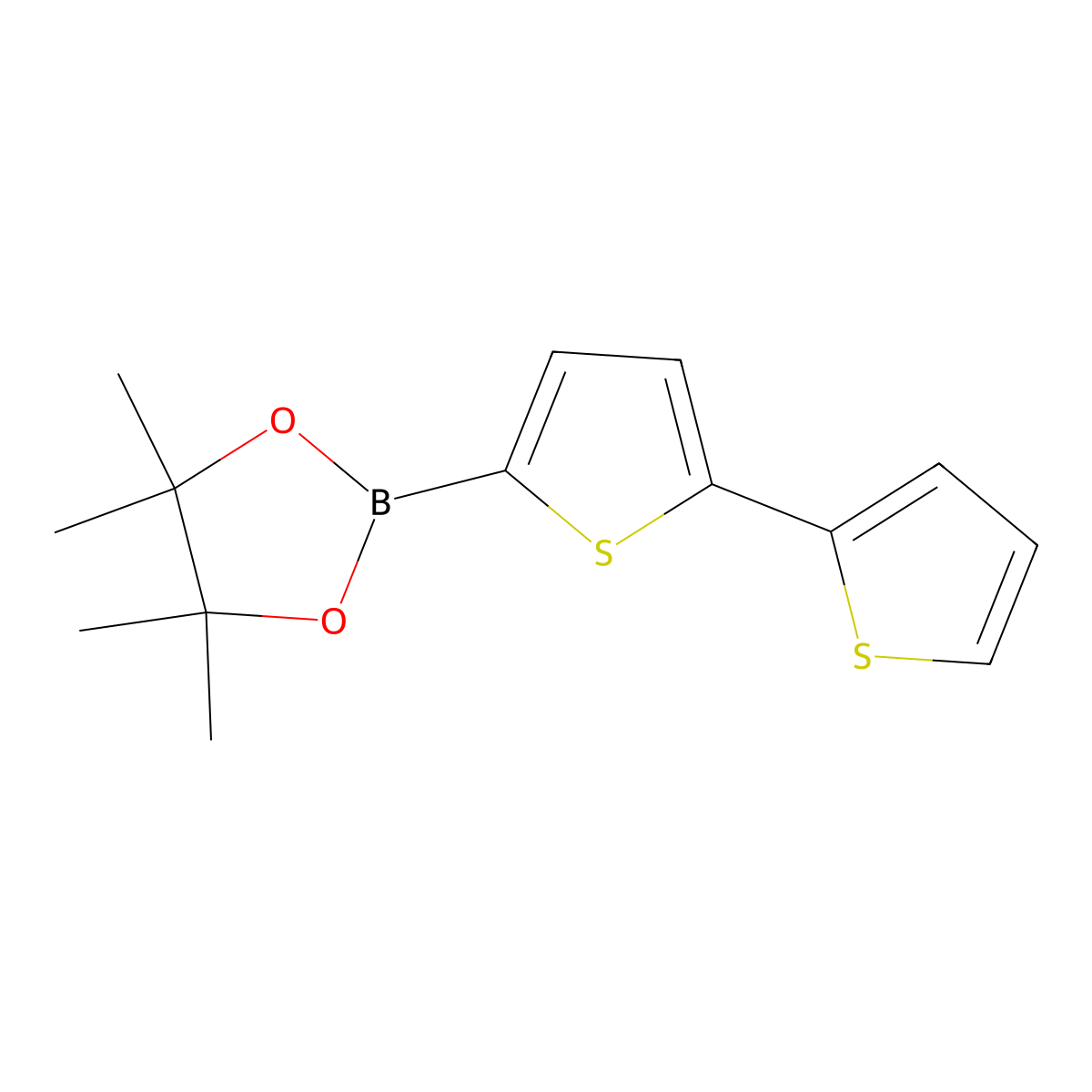 2,2'-Bithiophene-5-boronic acid pinacol ester molecular structure, CAS 479719-88-5