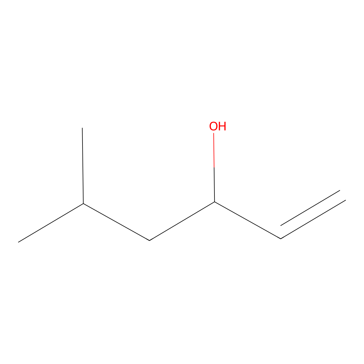 5-Methyl-1-hexen-3-ol molecular structure, CAS 4798-46-3