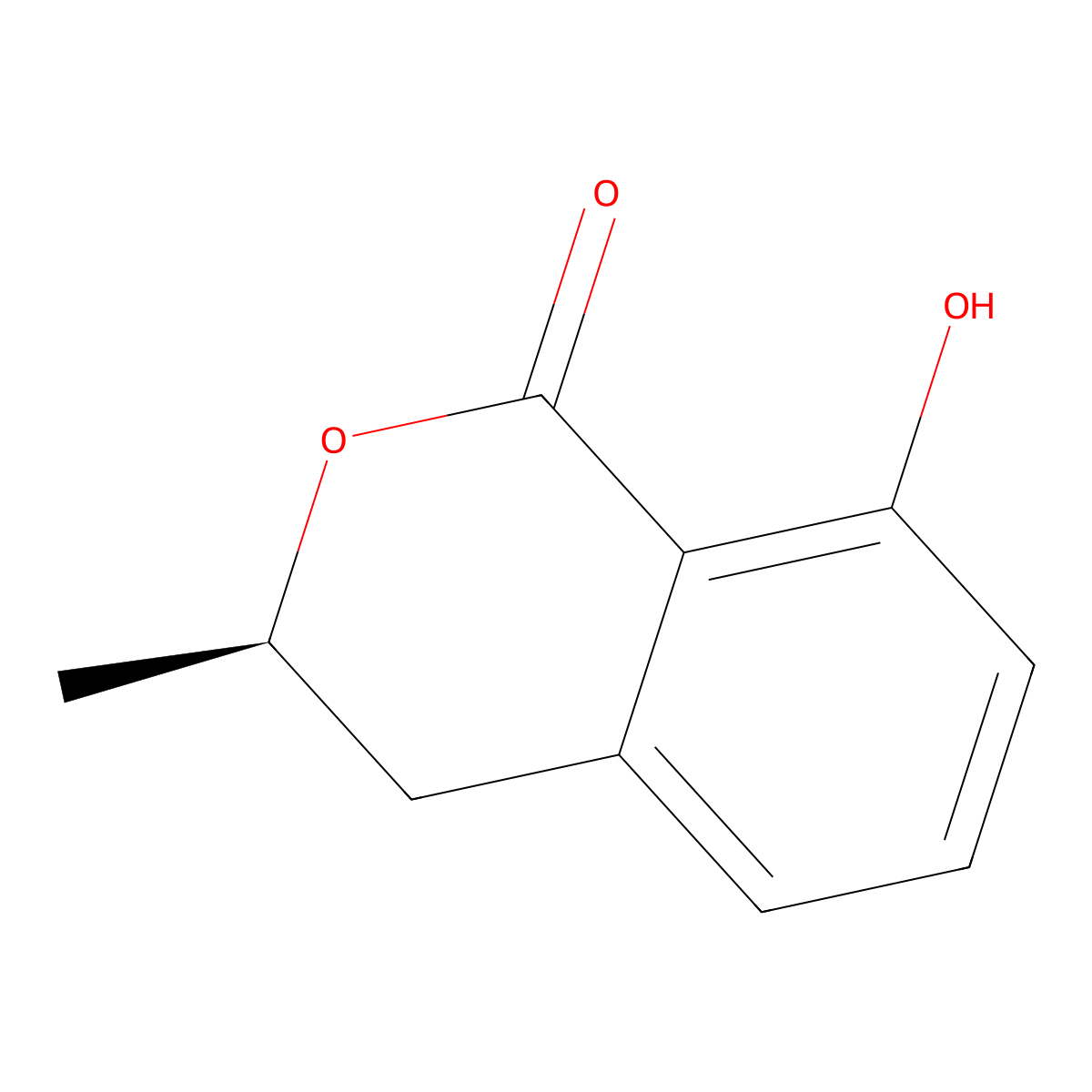 (-)-(R)-Mellein molecular structure, CAS 480-33-1