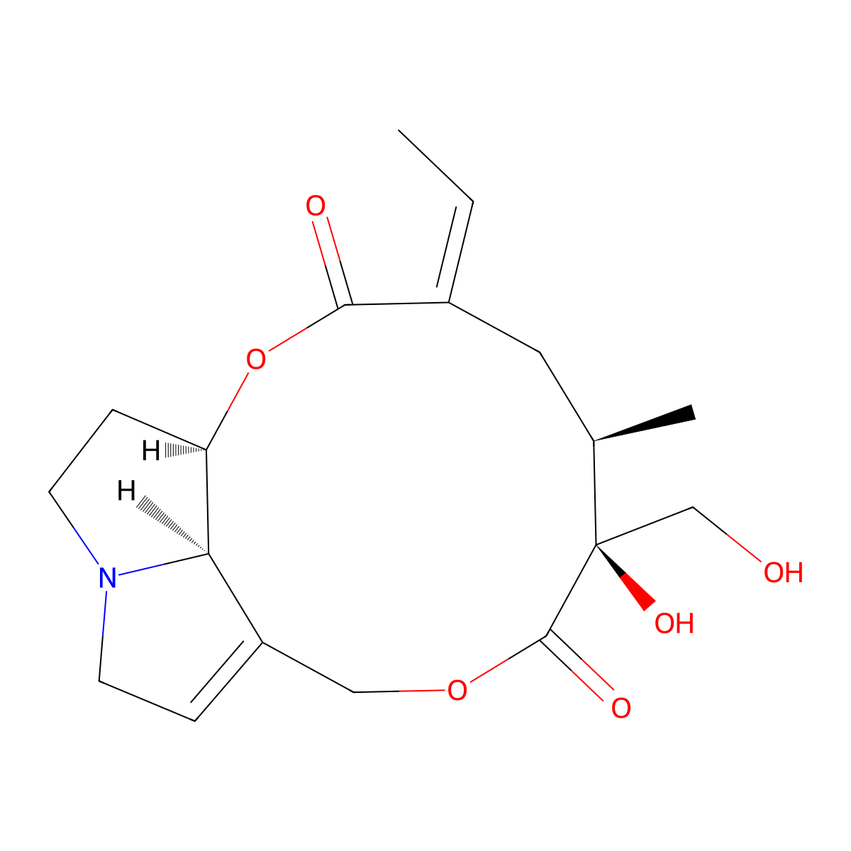 Retrorsine molecular structure, CAS 480-54-6
