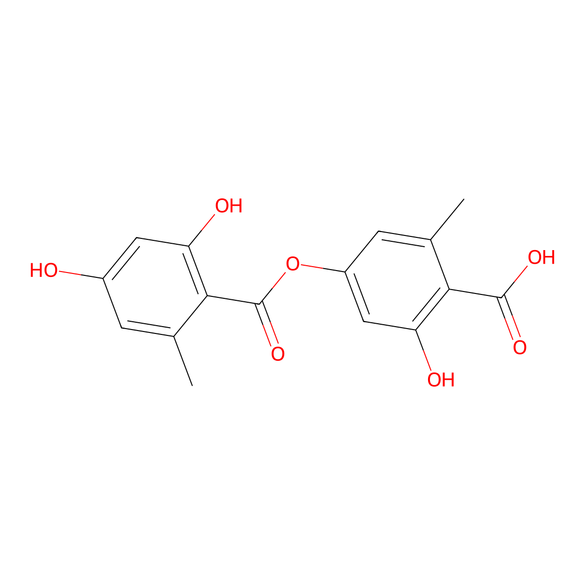 Lecanoric Acid molecular structure, CAS 480-56-8