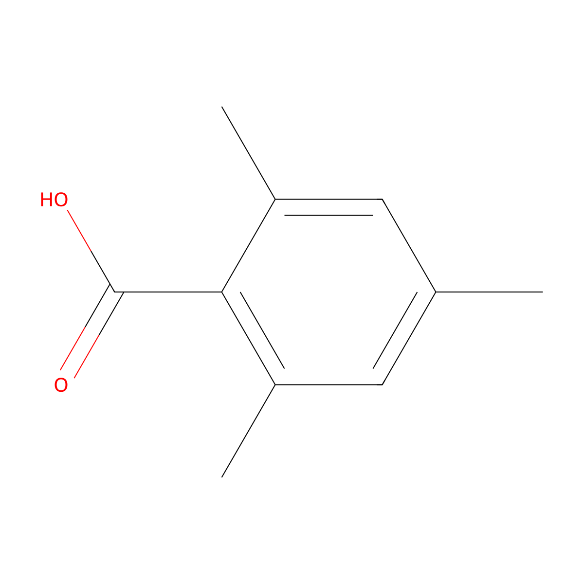 2,4,6-Trimethylbenzoic acid molecular structure, CAS 480-63-7