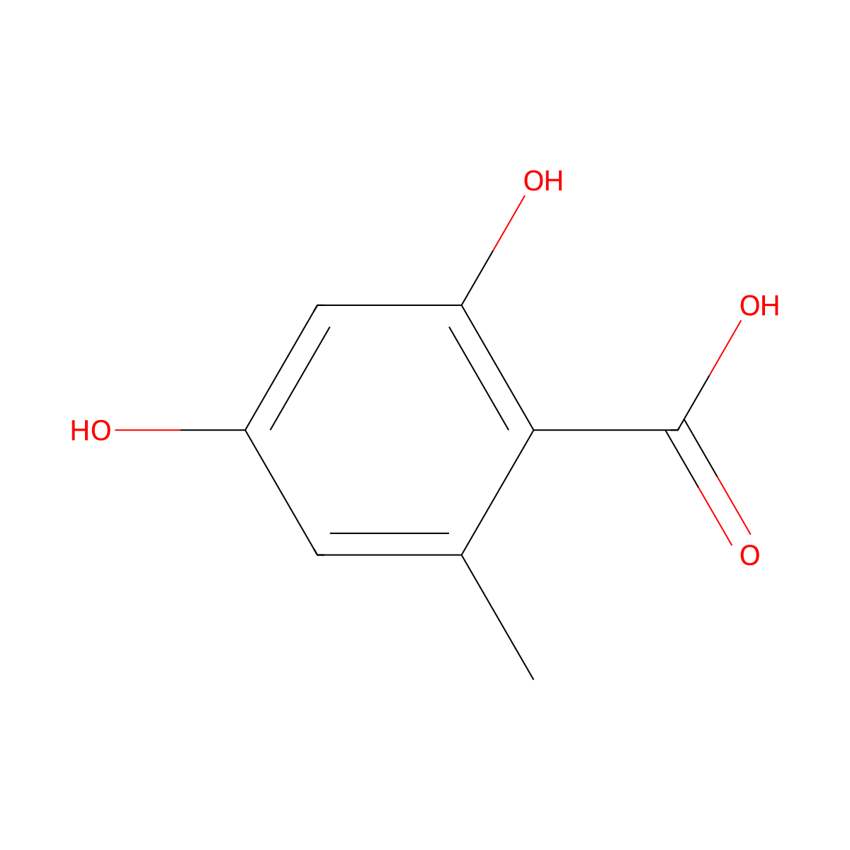 Orsellinic Acid molecular structure, CAS 480-64-8