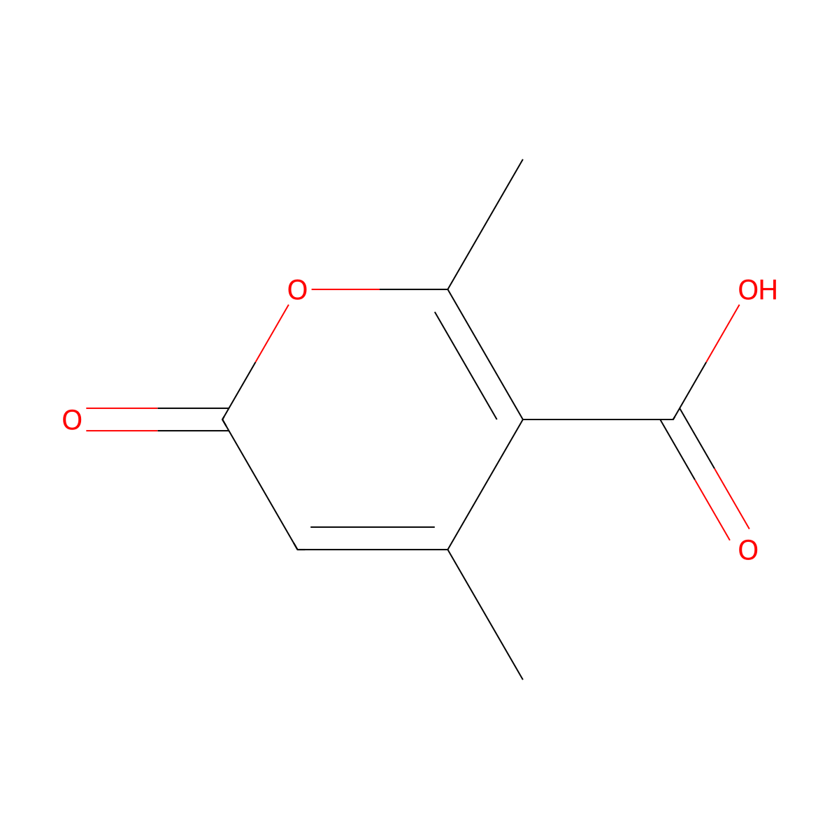 4,6-Dimethyl-5-formylpyran-2-one molecular structure, CAS 480-65-9