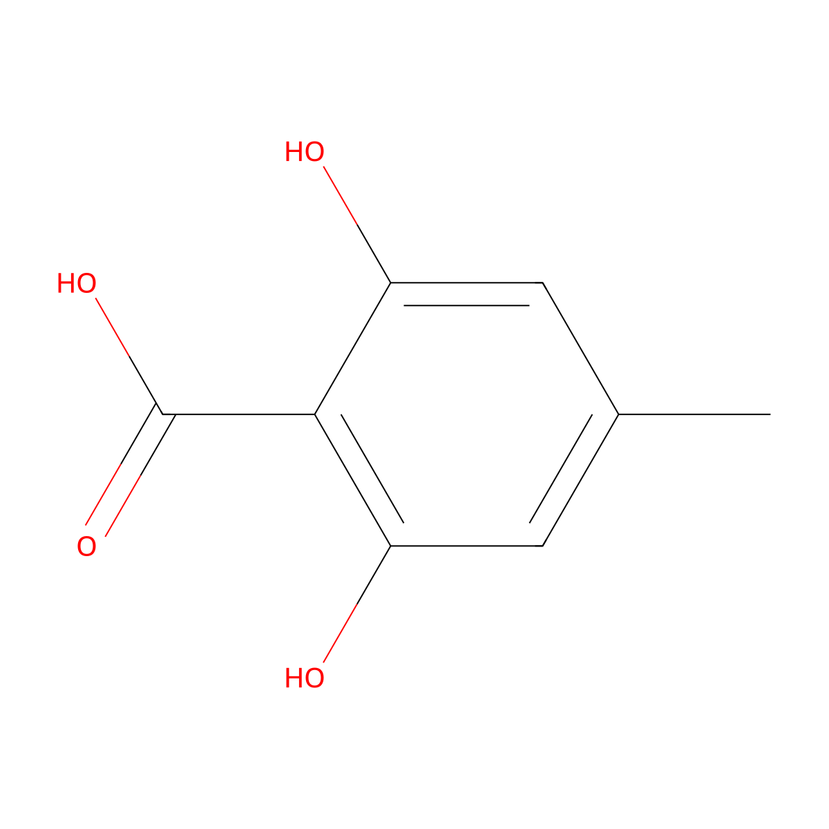 2,6-Dihydroxy-4-methylbenzoic Acid molecular structure, CAS 480-67-1