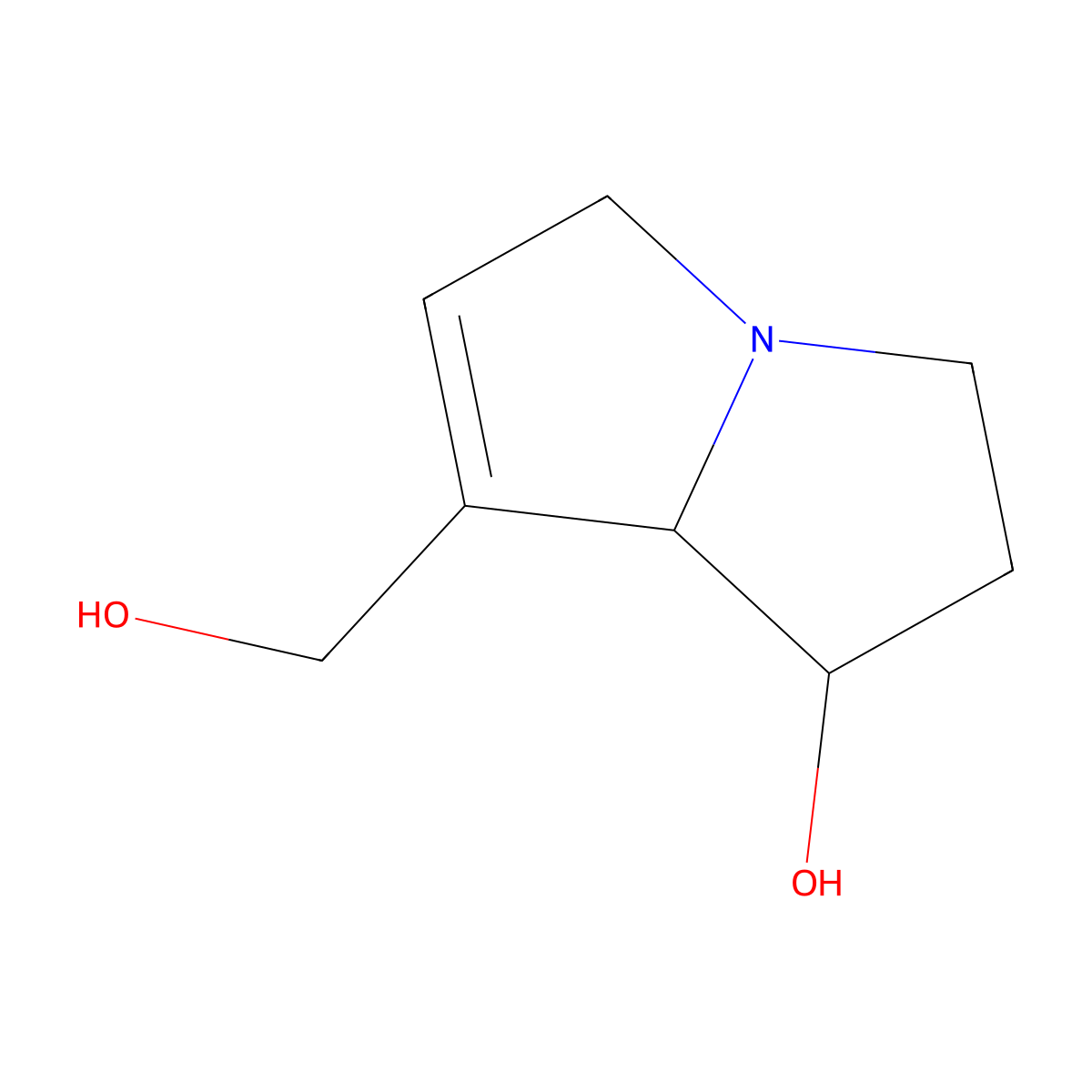 Retronecine molecular structure, CAS 480-85-3