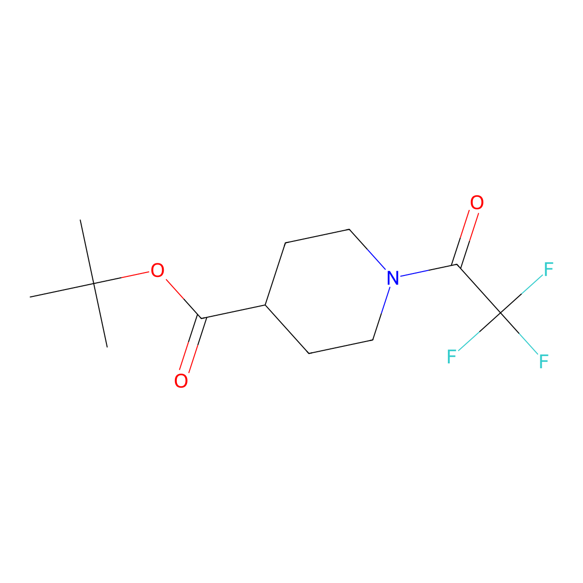 tert-Butyl 1-(2,2,2-trifluoroacetyl)piperidine-4-carboxylate molecular structure, CAS 480068-01-7