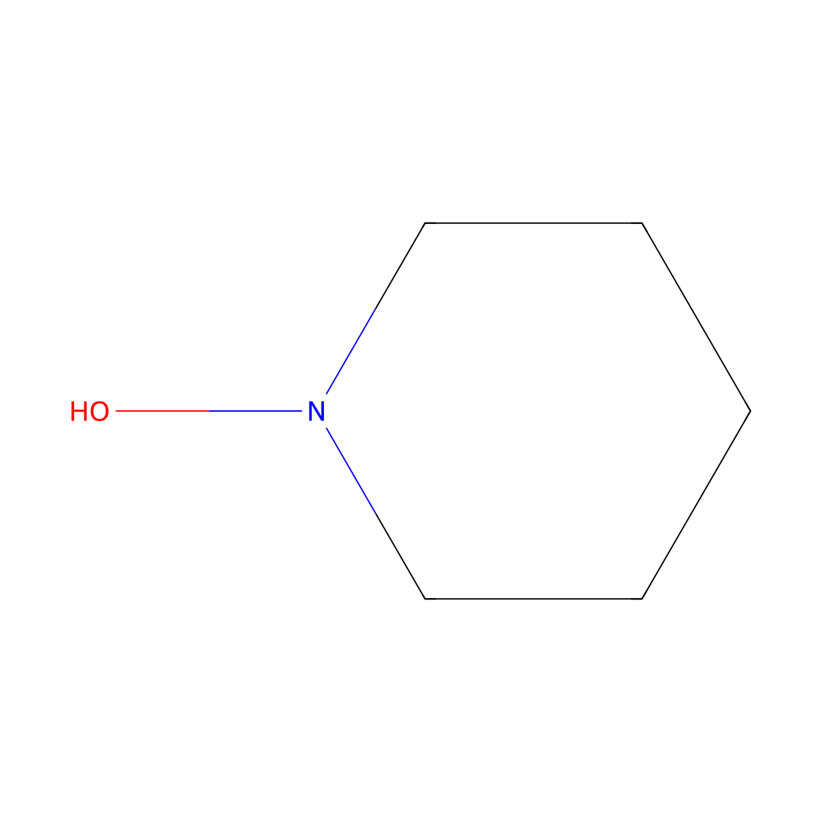 1-Hydroxypiperidine molecular structure, CAS 4801-58-5