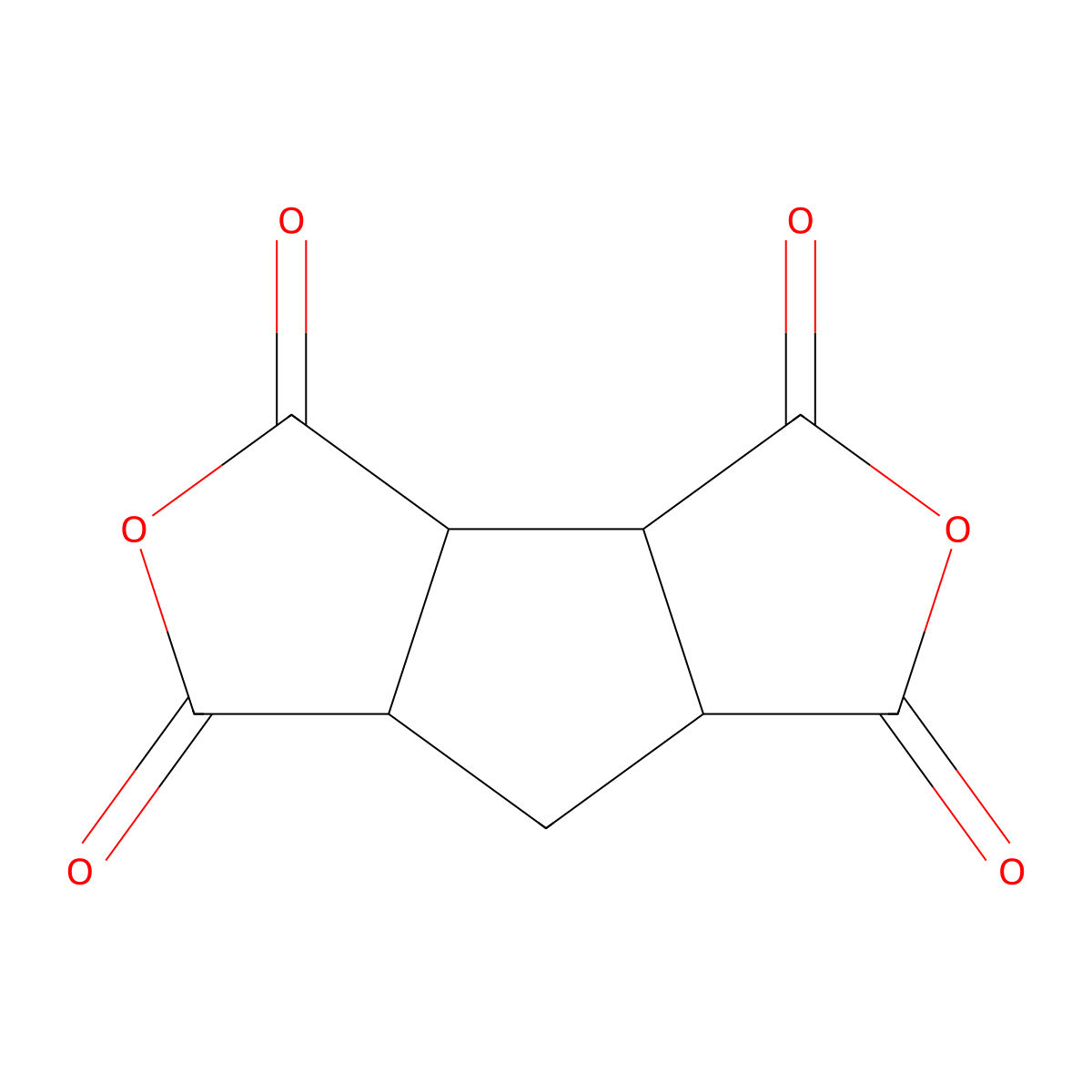 1H-Cyclopenta[1,2-c:3,4-c']difuran-1,3,4,6(3aH)-tetrone, tetrahydro- molecular structure, CAS 4802-47-5