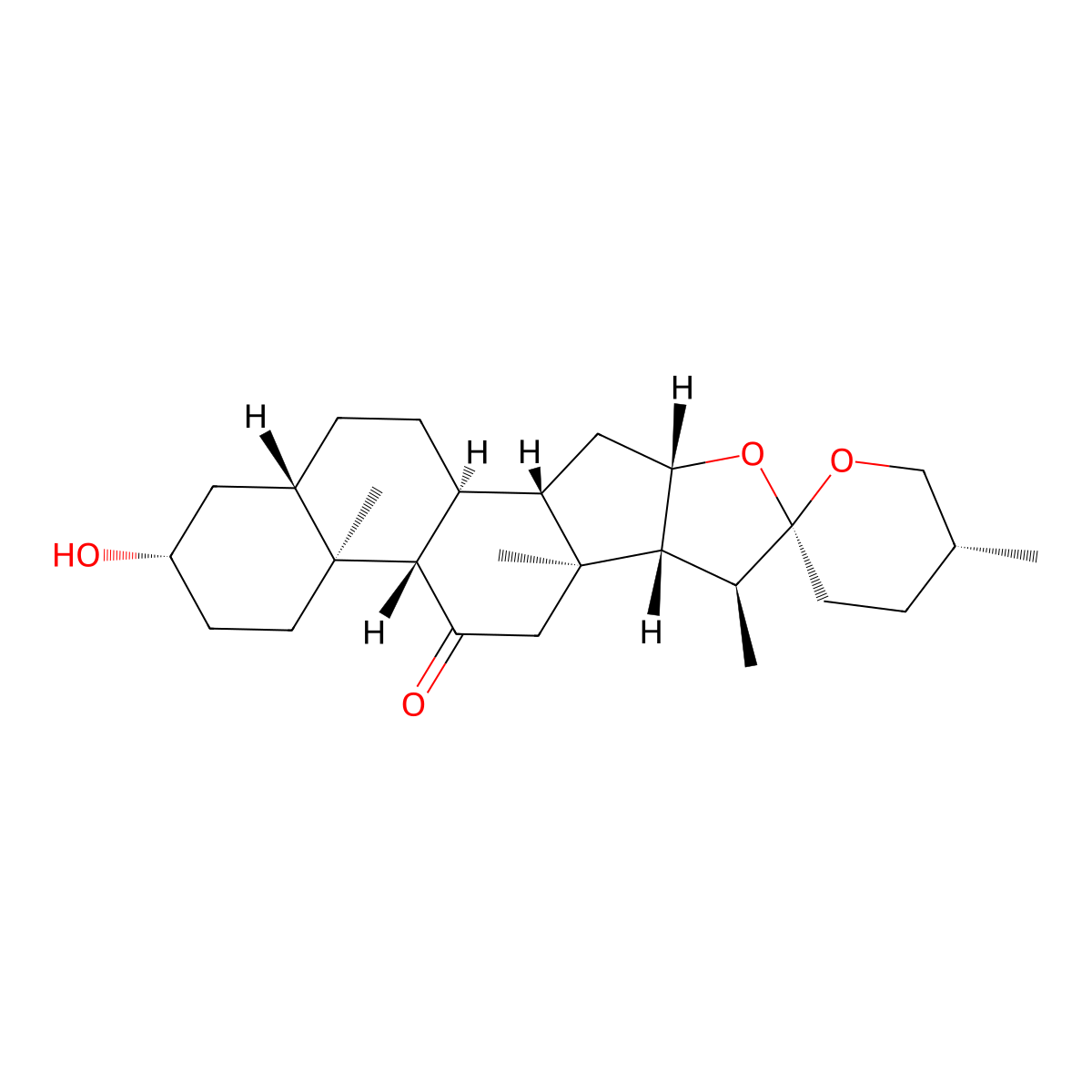 11-Ketotigogenin molecular structure, CAS 4802-74-8