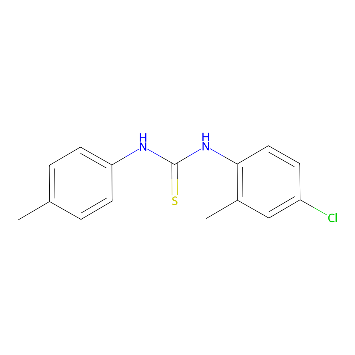 1-(4-Chloro-2-methylphenyl)-3-(4-methylphenyl)thiourea molecular structure, CAS 480403-50-7