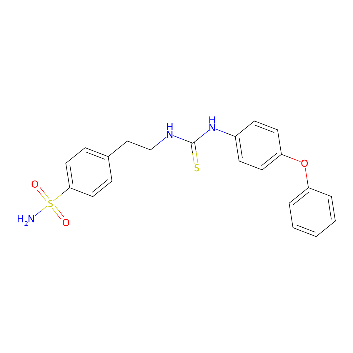 1-(4-Phenoxyphenyl)-3-[2-(4-sulfamoylphenyl)ethyl]thiourea molecular structure, CAS 480413-46-5