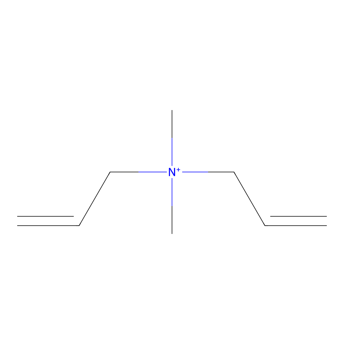 Dimethyldiallylammonium molecular structure, CAS 48042-45-1