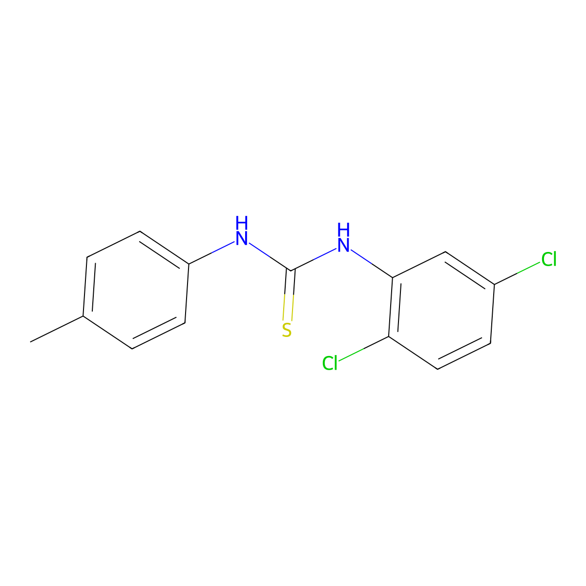 1-(2,5-Dichlorophenyl)-3-(4-methylphenyl)thiourea molecular structure, CAS 480421-06-5