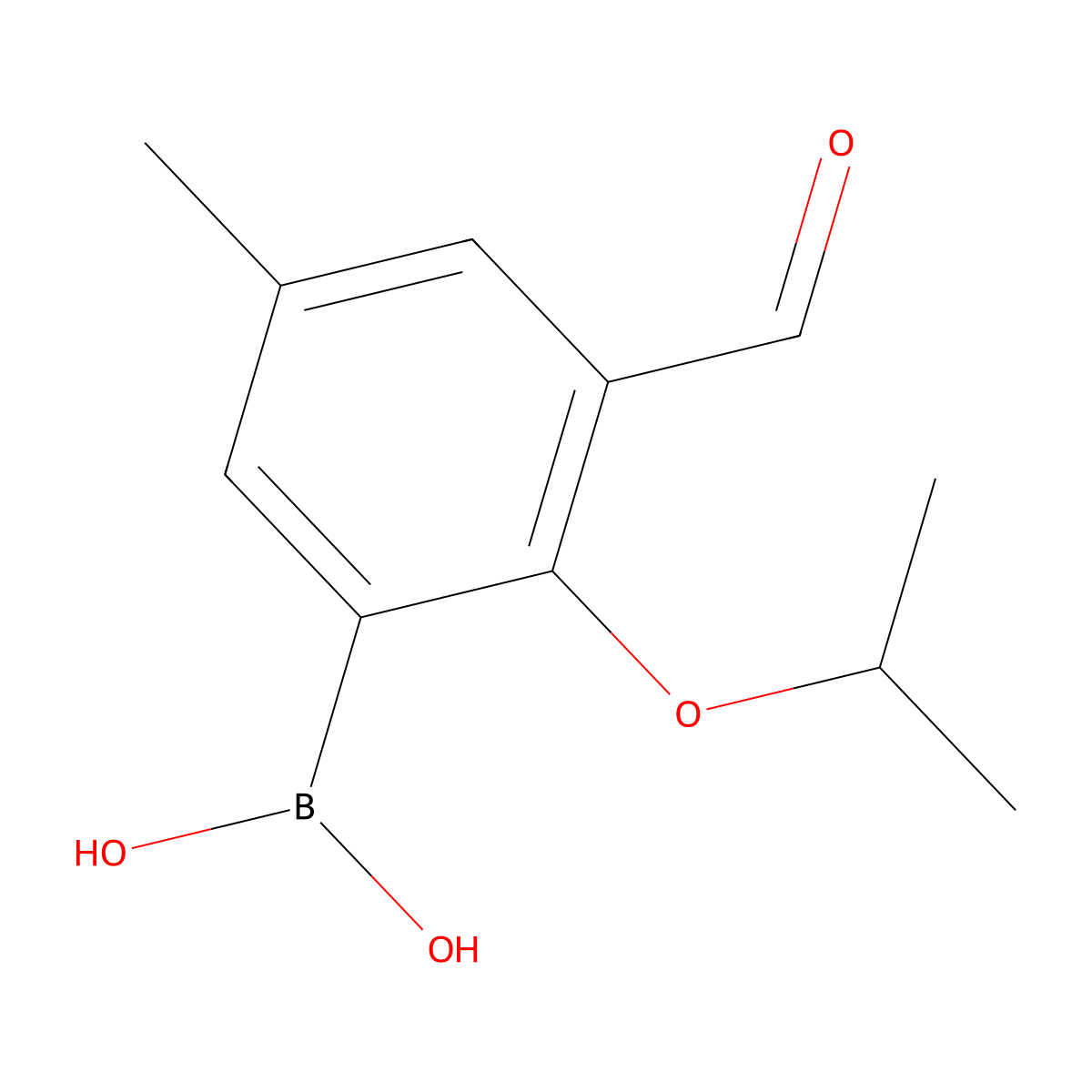 3-Formyl-2-isopropoxy-5-methylphenylboronic acid molecular structure, CAS 480424-52-0