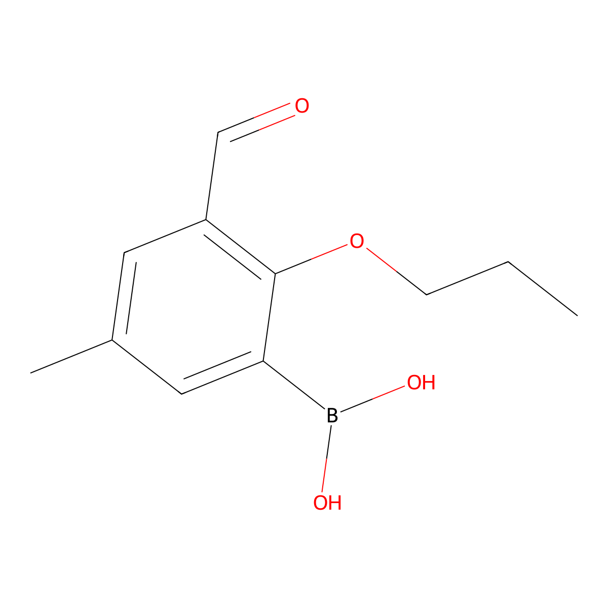 (3-Formyl-5-methyl-2-propoxyphenyl)boronic acid molecular structure, CAS 480424-53-1