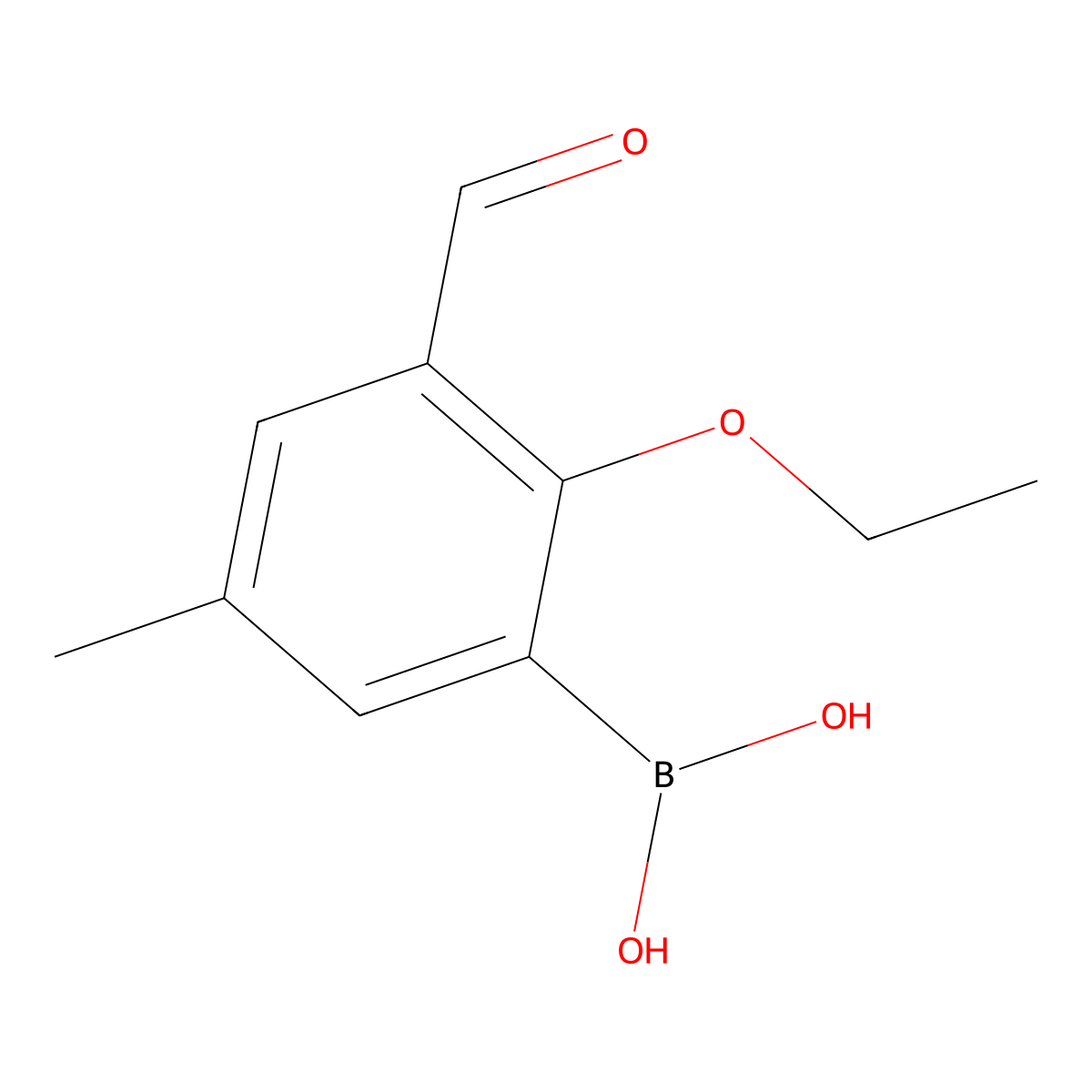 2-Ethoxy-3-formyl-5-methylphenylboronic acid molecular structure, CAS 480424-54-2