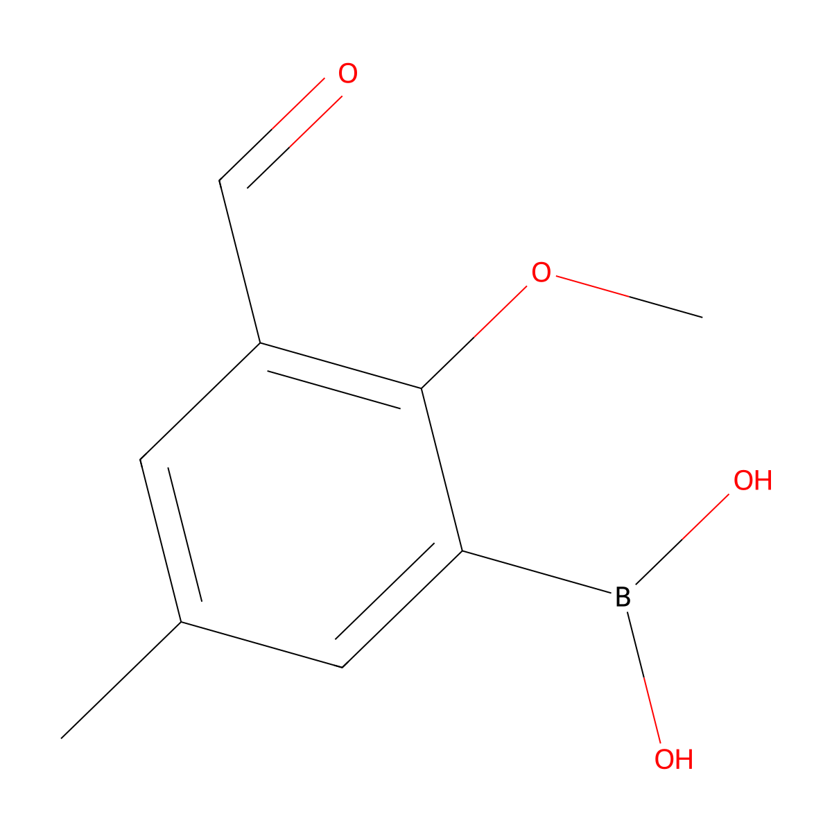 (3-Formyl-2-methoxy-5-methylphenyl)boronic acid molecular structure, CAS 480424-55-3