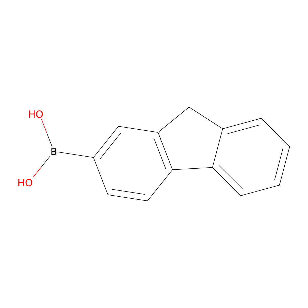 9H-Fluoren-2-ylboronic acid molecular structure, CAS 480424-61-1