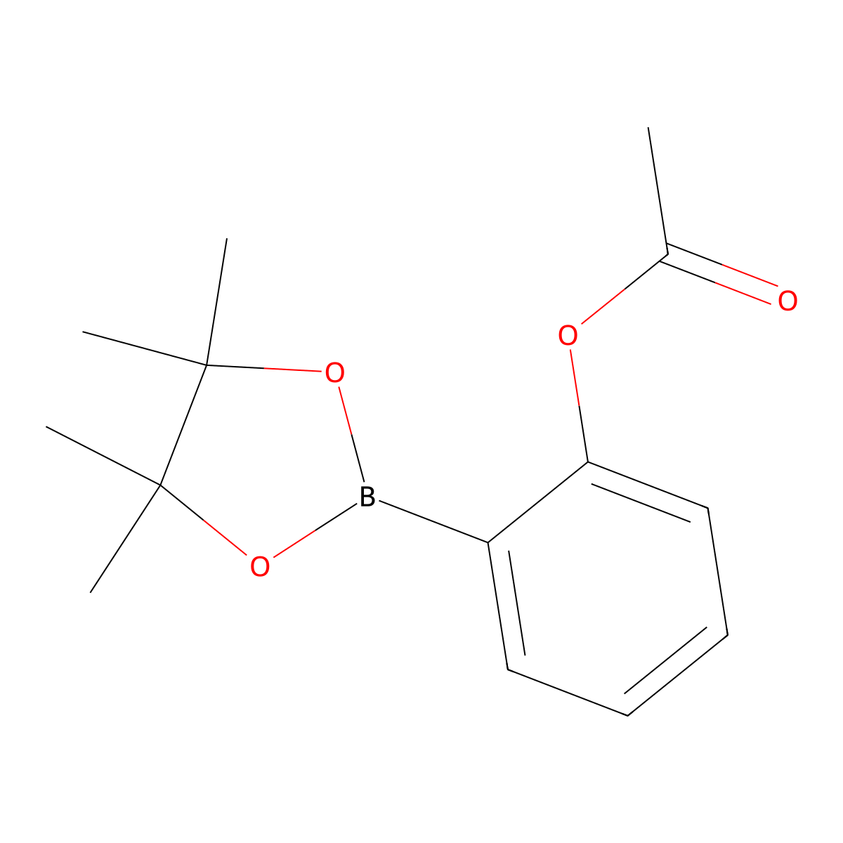 2-Acetoxybenzeneboronic acid, pinacol ester molecular structure, CAS 480424-68-8