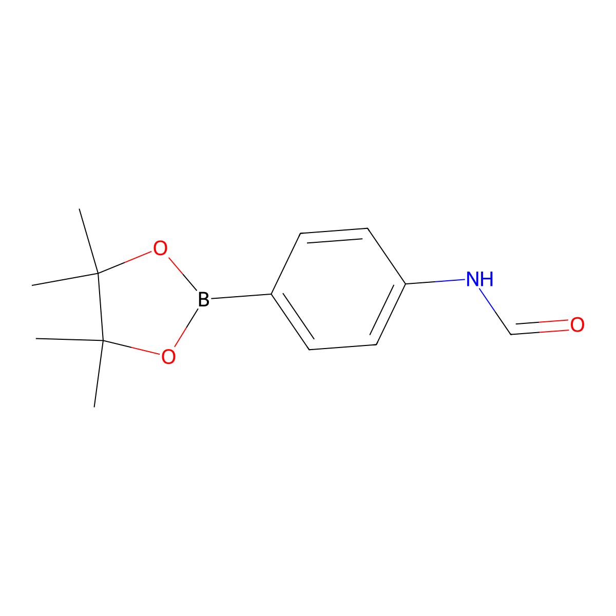 N-[4-(4,4,5,5-Tetramethyl-1,3,2-dioxaborolan-2-yl)phenyl]formamide molecular structure, CAS 480424-94-0