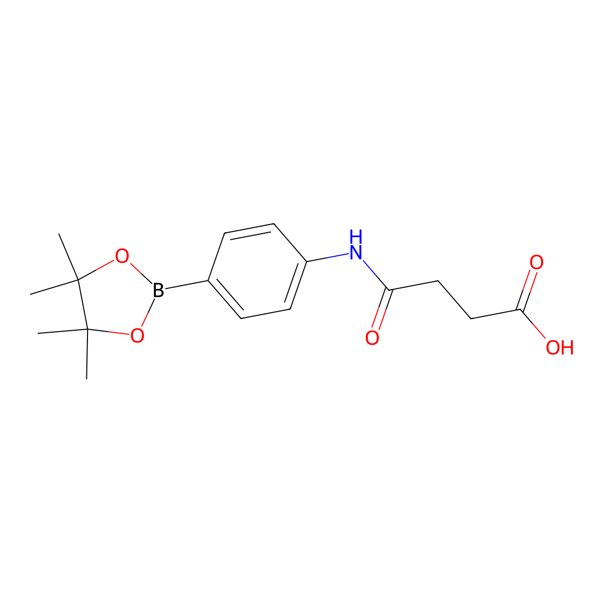 3-{[4-(Tetramethyl-1,3,2-dioxaborolan-2-yl)phenyl]carbamoyl}propanoic acid molecular structure, CAS 480424-98-4