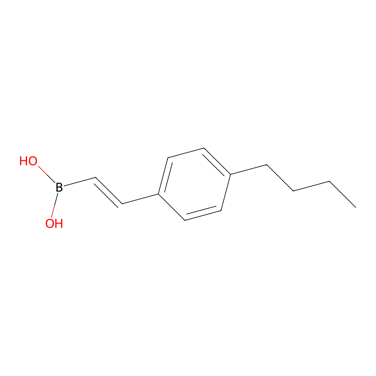 (E)-(4-Butylstyryl)boronic acid molecular structure, CAS 480425-29-4