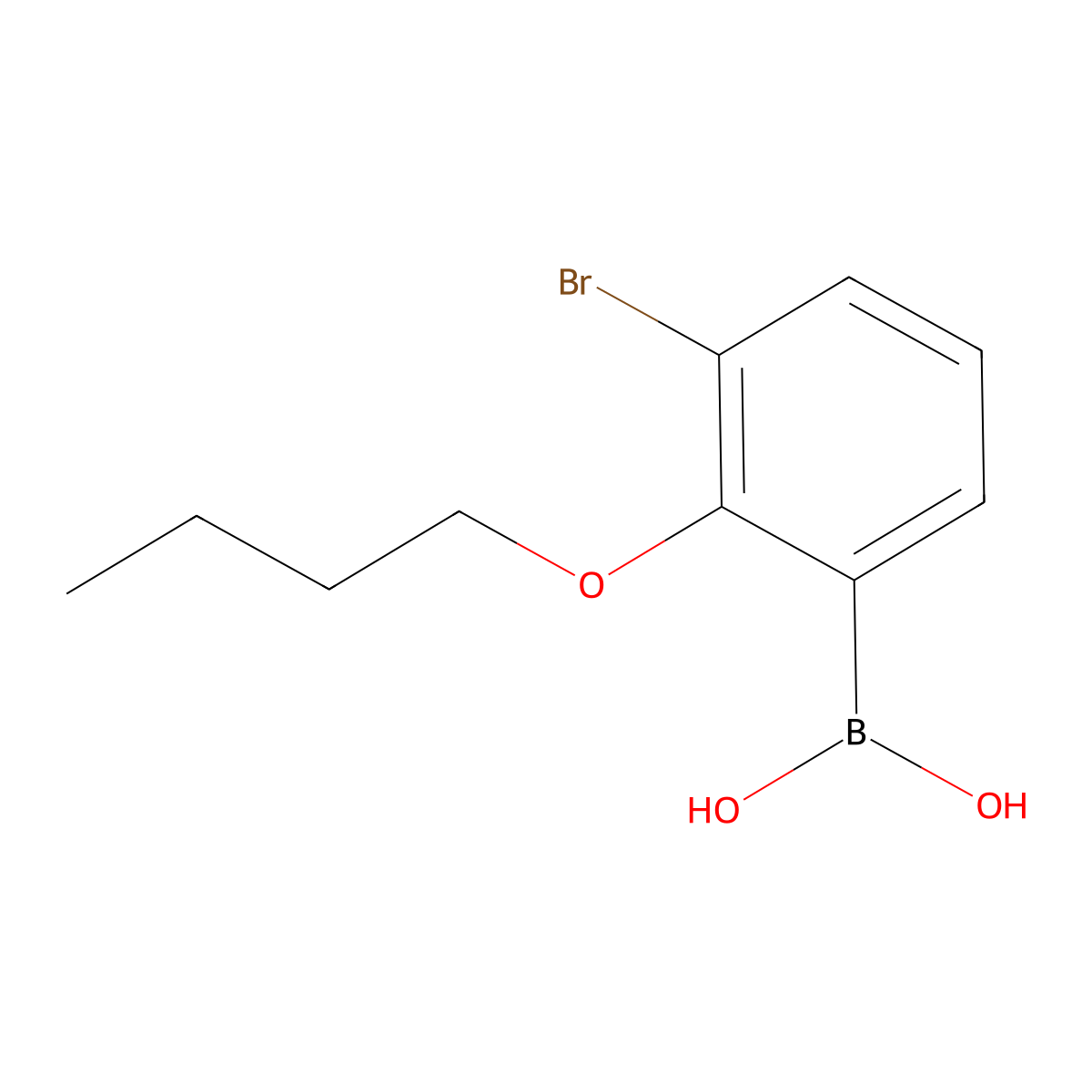 3-Bromo-2-butoxyphenylboronic acid molecular structure, CAS 480425-34-1
