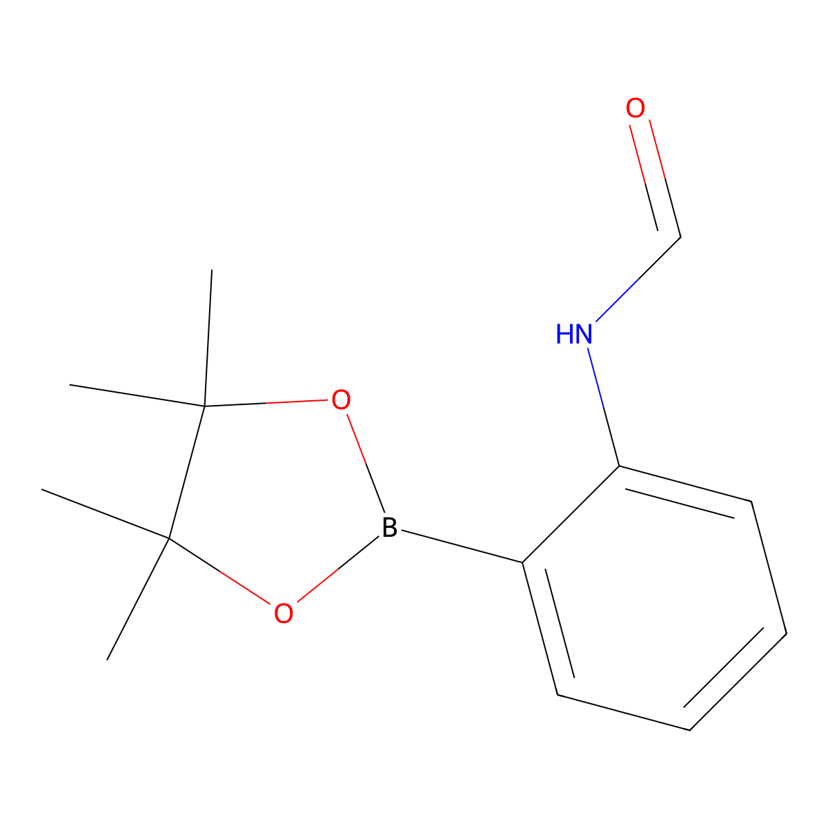N-[2-(4,4,5,5-Tetramethyl-1,3,2-dioxaborolan-2-yl)phenyl]formamide molecular structure, CAS 480425-36-3