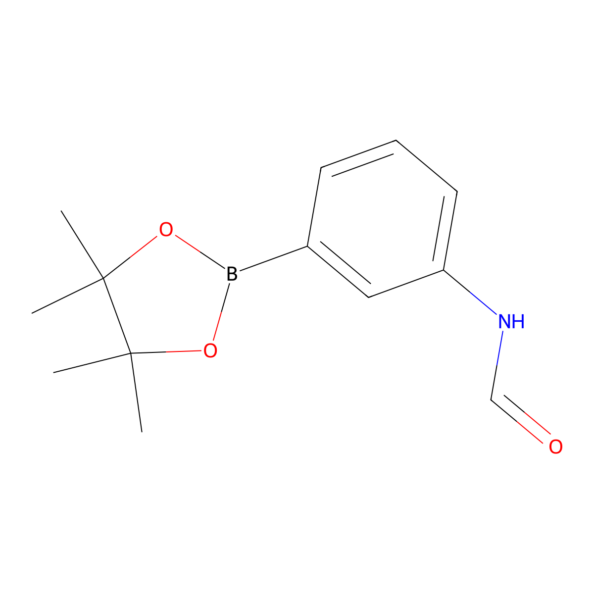 N-[3-(4,4,5,5-tetramethyl-1,3,2-dioxaborolan-2-yl)phenyl]formamide molecular structure, CAS 480425-37-4