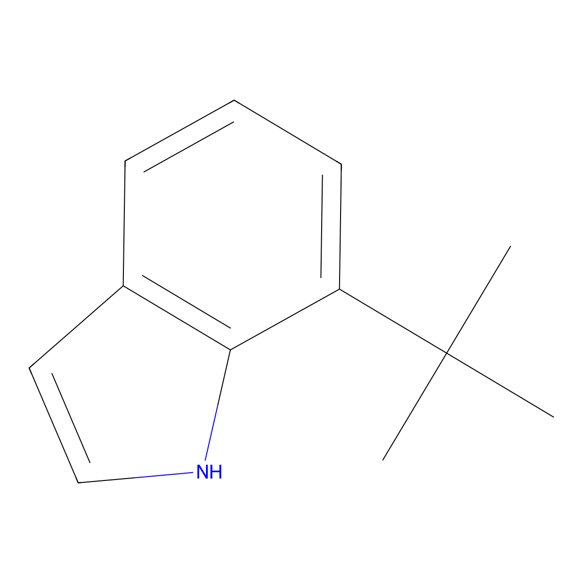 7-(tert-Butyl)-1H-indole molecular structure, CAS 480436-44-0