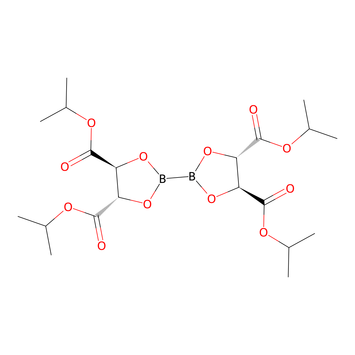 Bis(diisopropyl-D-tartrate glycolato)diboron molecular structure, CAS 480438-21-9