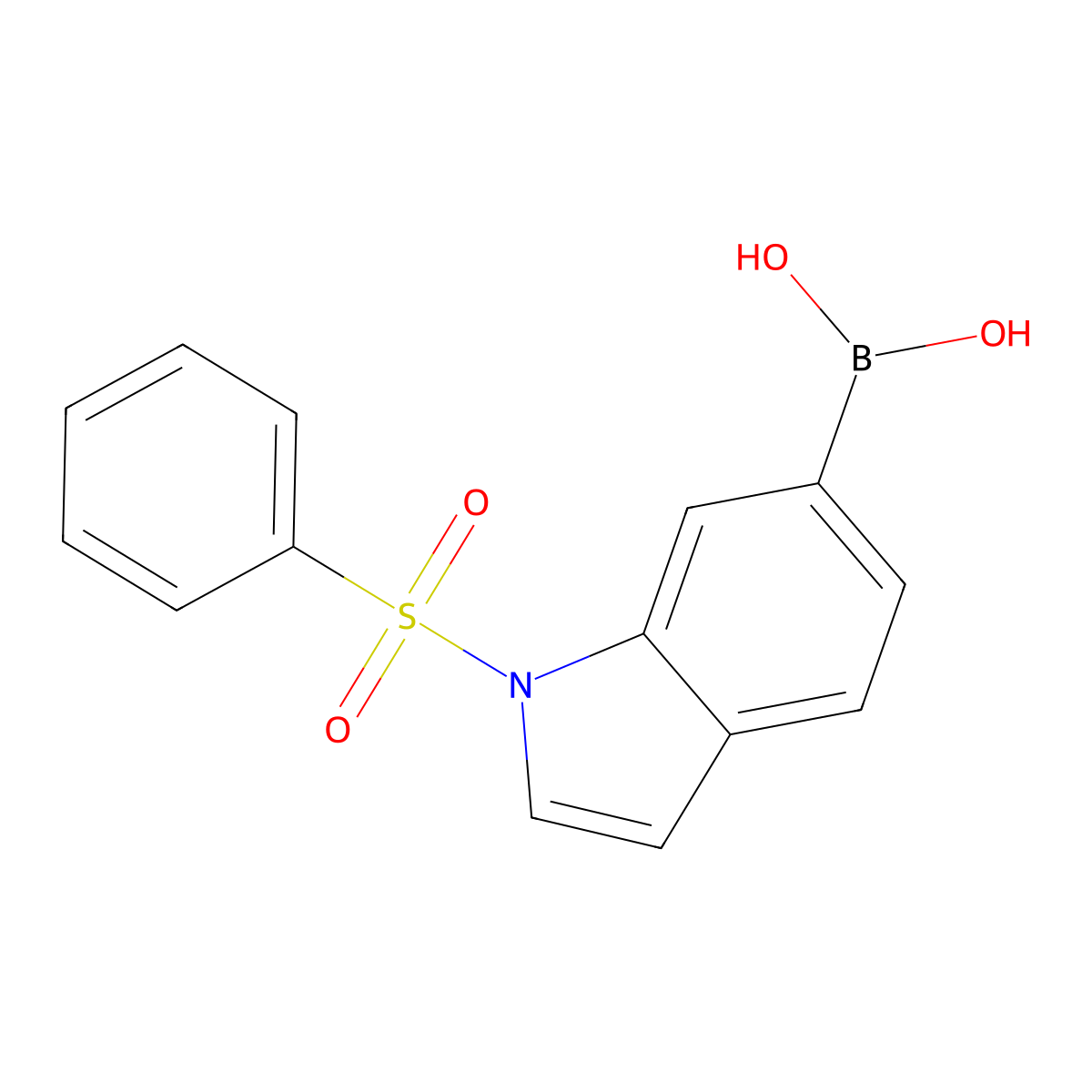 1-Phenylsulfonylindole-6-boronic acid molecular structure, CAS 480438-52-6