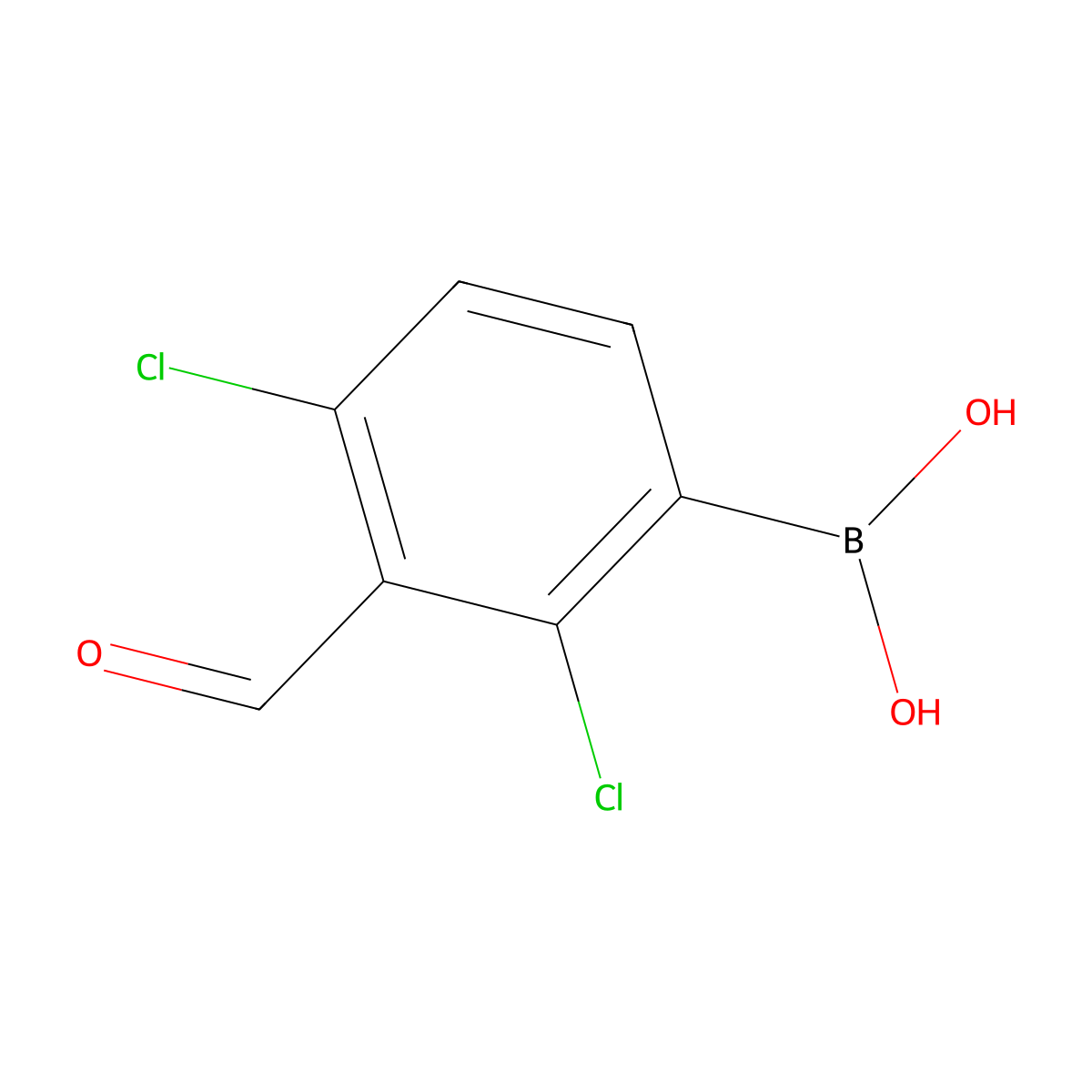 2,4-Dichloro-3-formylphenylboronic acid molecular structure, CAS 480438-53-7