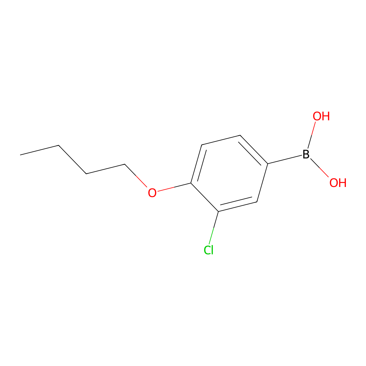 4-Butoxy-3-chlorophenylboronic acid molecular structure, CAS 480438-55-9