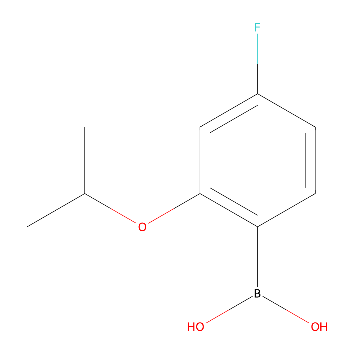 4-Fluoro-2-isopropoxyphenylboronic acid molecular structure, CAS 480438-59-3