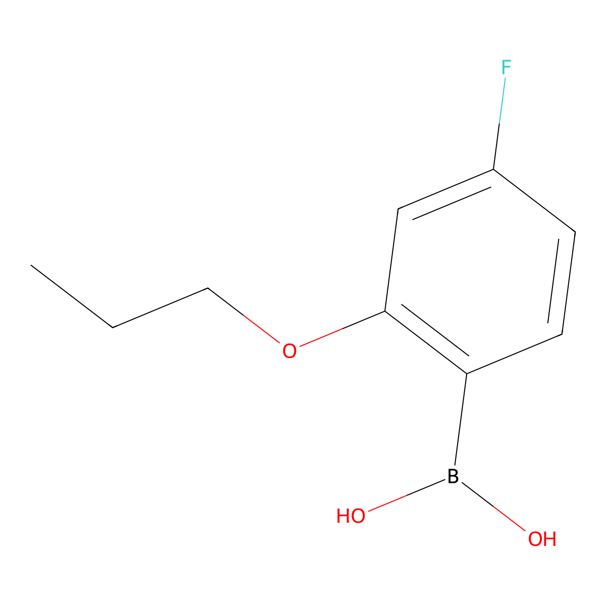 (4-Fluoro-2-propoxyphenyl)boronic acid molecular structure, CAS 480438-60-6