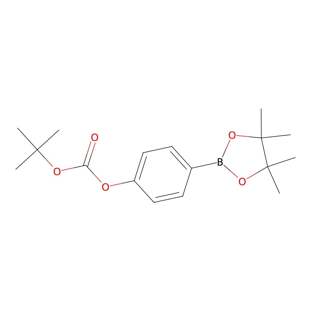 tert-Butyl (4-(4,4,5,5-tetramethyl-1,3,2-dioxaborolan-2-yl)phenyl) carbonate molecular structure, CAS 480438-75-3