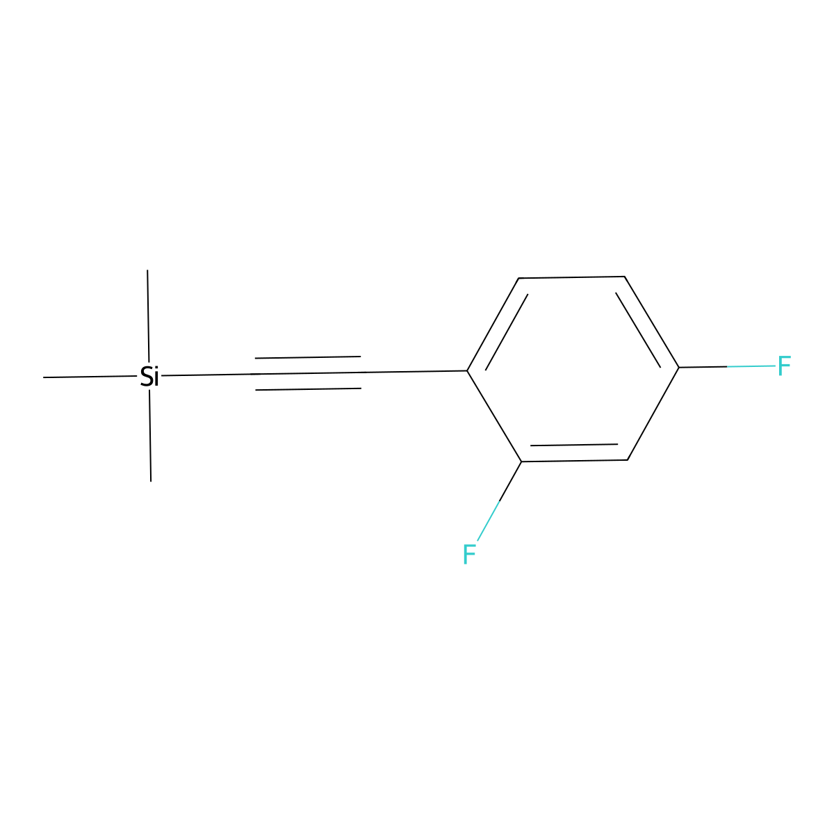 (2,4-Difluorophenylethynyl)trimethylsilane molecular structure, CAS 480438-92-4