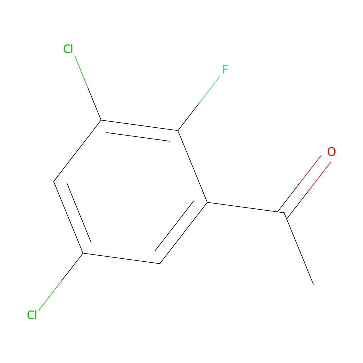1-(3,5-Dichloro-2-fluorophenyl)ethan-1-one molecular structure, CAS 480438-93-5