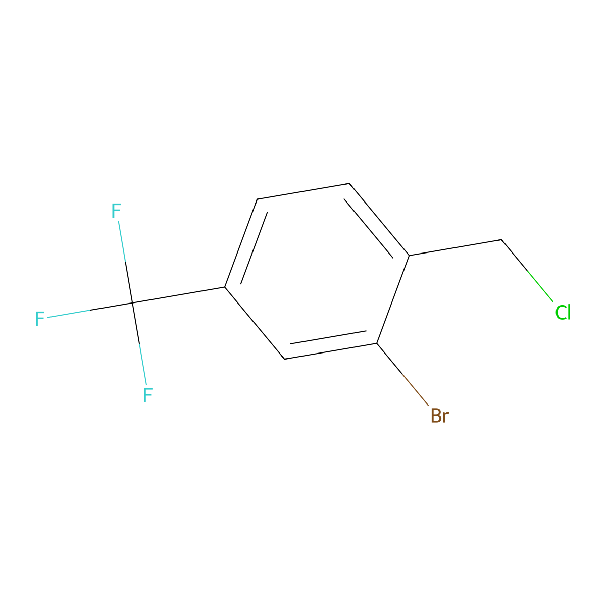 2-Bromo-1-(chloromethyl)-4-(trifluoromethyl)benzene molecular structure, CAS 480438-96-8