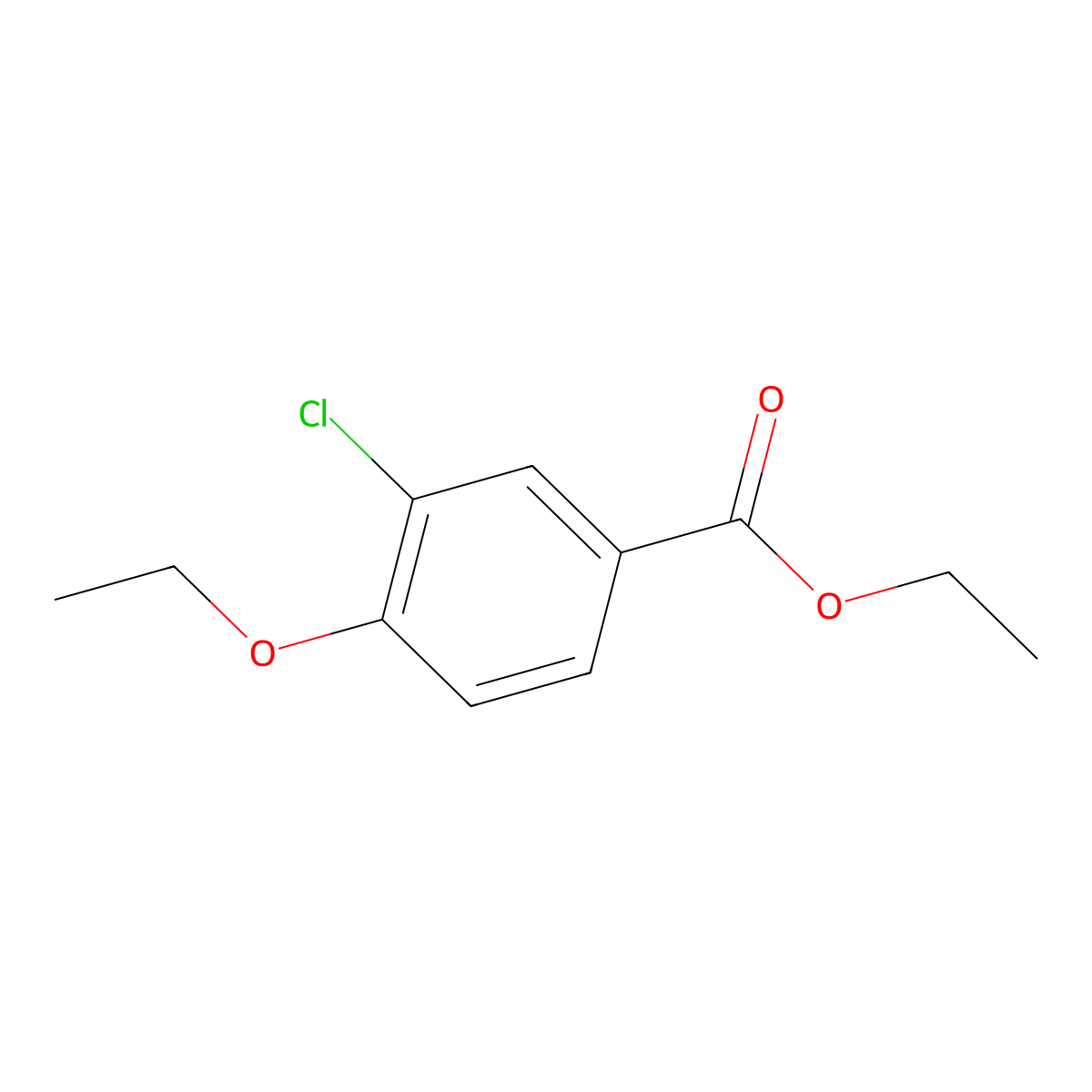 Ethyl 3-chloro-4-ethoxybenzoate molecular structure, CAS 480439-11-0